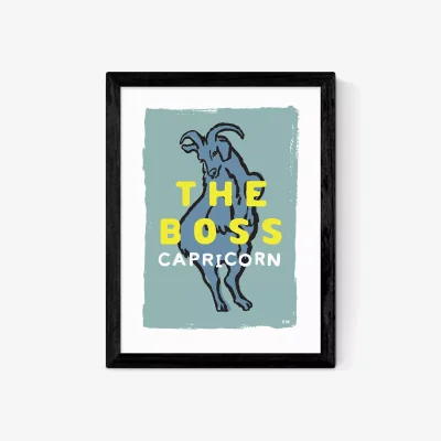 John Lewis EAST END PRINTS Sophie Ward 'Capricorn The Boss' Framed Print