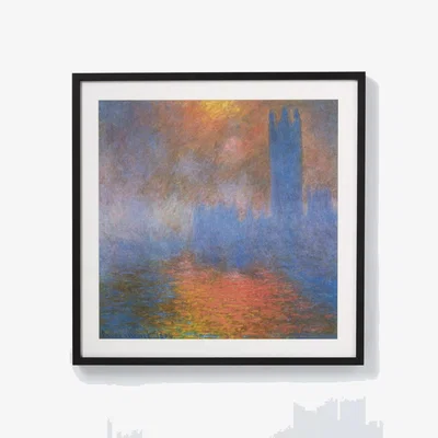 John Lewis John Lewis Claude Monet 'Houses of Parliament' Framed Print, 70 x 70cm, Multi