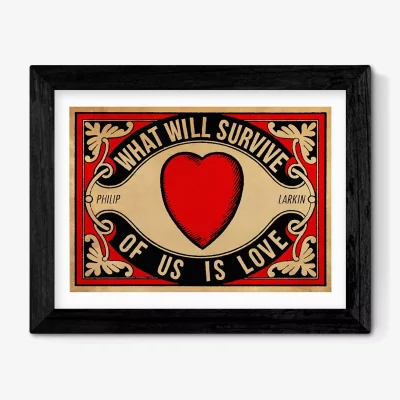 John Lewis EAST END PRINTS Indie Prints 'Arundel Tomb - Love' Framed Print