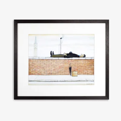 John Lewis LS Lowry - Man Lying On A Wall 1927 Framed Print & Mount, 44 x 50.8cm