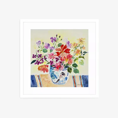 John Lewis John Lewis Emma Burnett 'My Favourite Rose' Framed Print & Mount, 61.5 x 61.5cm, Multi