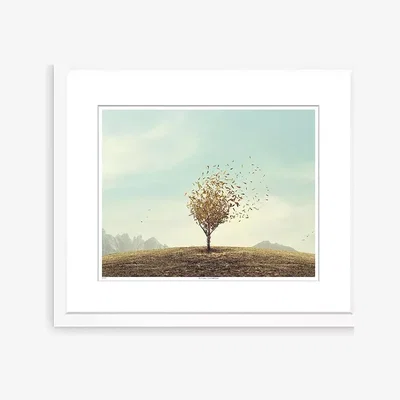 John Lewis Francis Coch - Autumn Surrealism Framed Print & Mount, 49 x 58cm, Blue/Multi