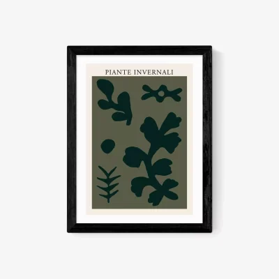 John Lewis EAST END PRINTS Ani Vidotto 'Piante Invernali Green' Framed Print