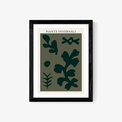 John Lewis EAST END PRINTS Ani Vidotto 'Piante Invernali Green' Framed Print