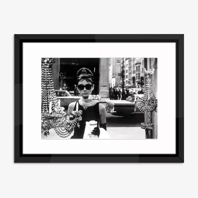 John Lewis Audrey Hepburn - Shopping at Tiffany's Framed Print & Mount, 65 x 85cm