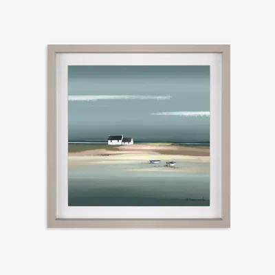 John Lewis Ulyana Hammond - Azure Framed Print & Mount, 38 x 38cm, Blue