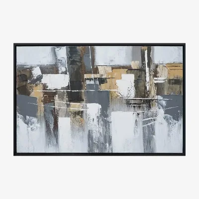 John Lewis Storm - Hand-Painted Textured Framed Canvas, 72 x 112cm, Brown/Multi