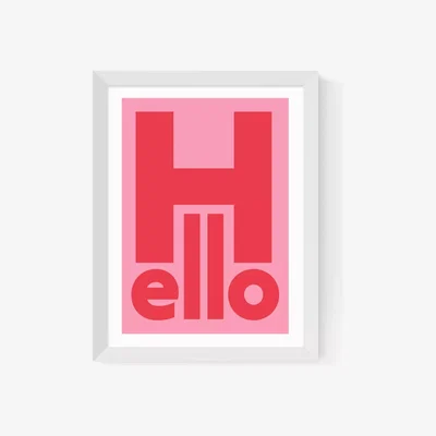 John Lewis EAST END PRINTS Rocket Jack 'Hello' Framed Print