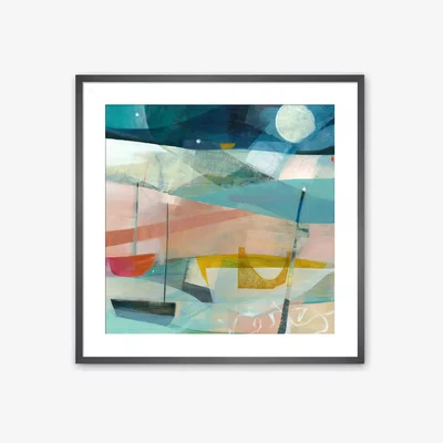 John Lewis Louise Body - 'Safe Journey' Framed Print & Mount, 50 x 50cm, Blue/Multi