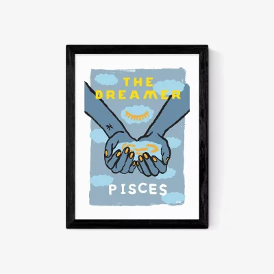 John Lewis EAST END PRINTS Sophie Ward 'Pisces The Dreamer' Framed Print