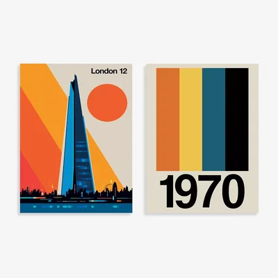 John Lewis EAST END PRINTS Bo Lundberg & Frances Collett Unframed Prints, Set of 2, 40 x 30cm, Multi
