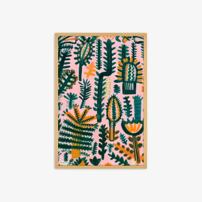 John Lewis Lucy Tiffney - 'Penang' Framed Print, 62 x 42cm, Green/Multi