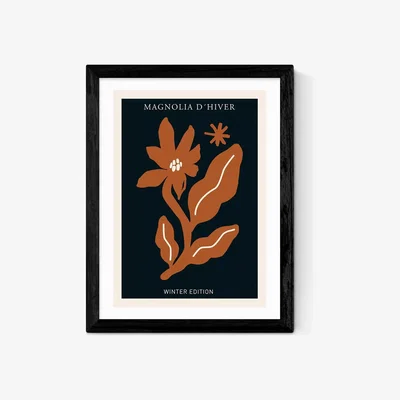 John Lewis EAST END PRINTS Ani Vidotto 'Magnolia d'Hiver Rust' Framed Print