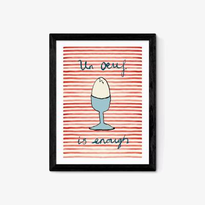 John Lewis EAST END PRINTS Poet and Painter 'Un Oeuf' Framed Print