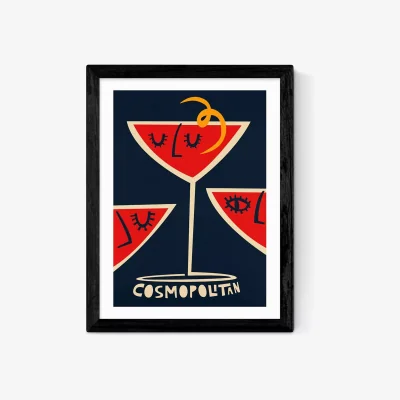 John Lewis EAST END PRINTS Fox & Velvet 'Cosmopolitan' Framed Print