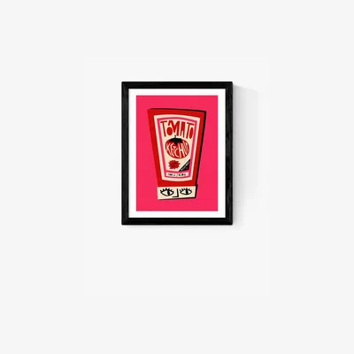 John Lewis EAST END PRINTS Fox & Velvet 'Tomato Ketchup' Framed Print