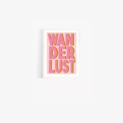 John Lewis EAST END PRINTS apricot+birch 'Wanderlust' Framed Print