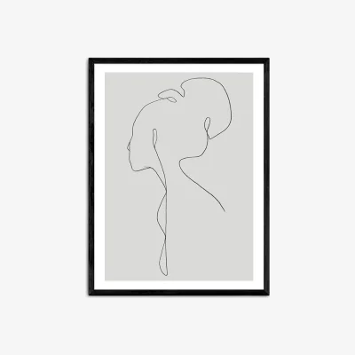 John Lewis EAST END PRINTS Jorgen Hansson 'Female Lines III' Framed Print