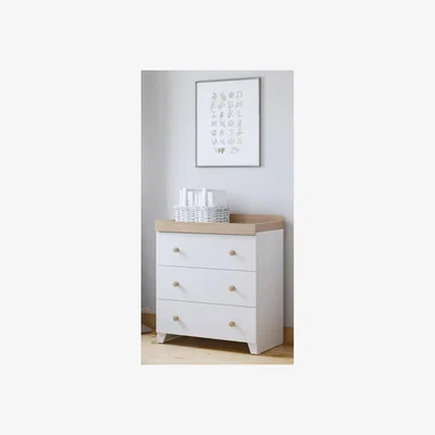 John Lewis Little Acorns Classic Two-Tone Dresser, White/Oak