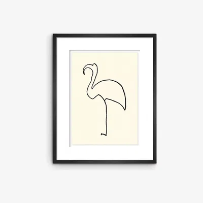 John Lewis Pablo Picasso - Le Flamand Rose 'Flamingo' Framed Print & Mount, 47 x 37cm, White
