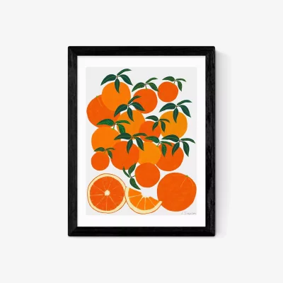 John Lewis EAST END PRINTS Leanne Simpson 'Orange Harvest' Framed Print