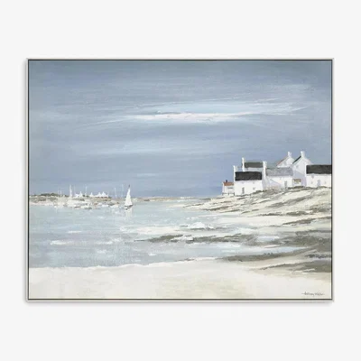 John Lewis John Lewis Anthony Waller 'Calm Harbour' Framed Canvas, 72 x 92cm, Blue