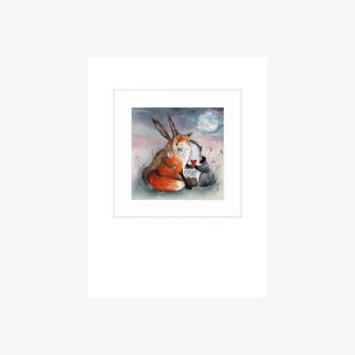 John Lewis John Lewis Sarah Reilly 'Peace & Huggles' Framed Print & Mount, 43.5 x 43.5cm, White