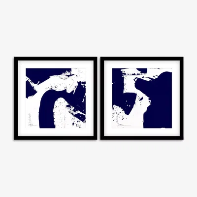 John Lewis Natasha Barnes - 'Salute' Framed Print & Mount, Set of 2, 62.5 x 62.5cm, Blue
