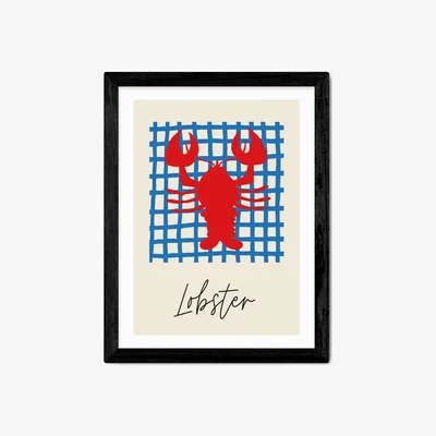 John Lewis EAST END PRINTS Inoui 'Lobster' Framed Print