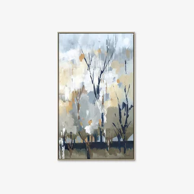 John Lewis John Lewis 'Silver Birch Blues' Framed Canvas, 67 x 40cm, Multi