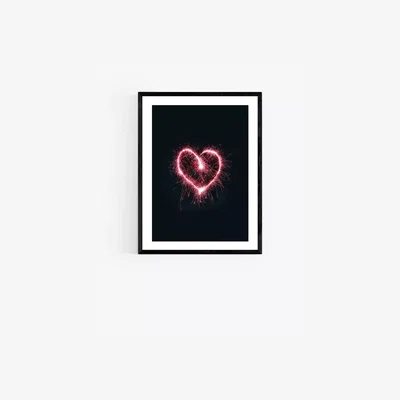 John Lewis EAST END PRINTS Oh Fine! Art 'Hearts On Fire' Framed Print