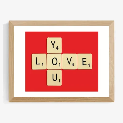 John Lewis EAST END PRINTS Florent Bodart 'Love You' Framed Print