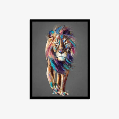 John Lewis Louise Luton - 'Pride' Lion Framed Print, 104.5 x 74.5cm, Multi
