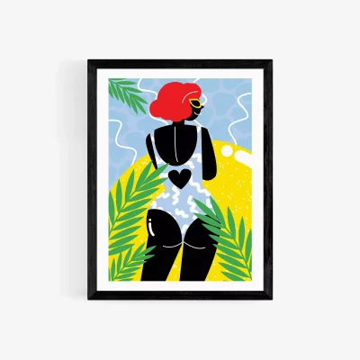 John Lewis EAST END PRINTS Ana Jaks 'Baby Blue' Framed Print