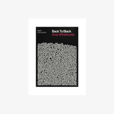 John Lewis Reign & Hail - Amy Winehouse Back To Black Lyrics Unframed Print & Mount, 40 x 30cm