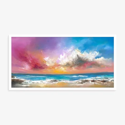 John Lewis Anna Schofield - 'Follow Your Heart' Framed Print, 64.5 x 124.5cm, Pink/Multi