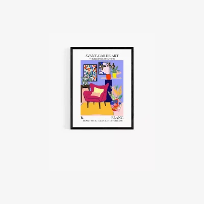 John Lewis EAST END PRINTS BLANC Prints 'Blue Essence' Framed Print