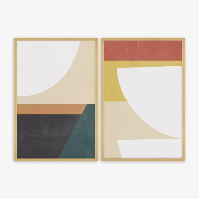 John Lewis Print Punk Studio - 'Colourful' Framed Print, Set of 2, 62 x 42cm, Multi