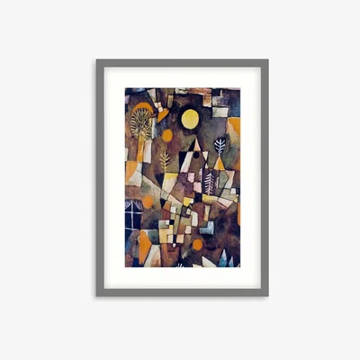 John Lewis Paul Klee - 'Full Moon' Framed Print & Mount, 73.5 x 53.5cm, Orange/Multi