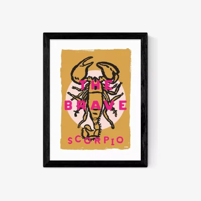 John Lewis EAST END PRINTS Sophie Ward 'Scorpio The Brave' Framed Print