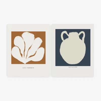 John Lewis John Lewis ANYDAY 'Formes & Navire' Unframed Prints, 50 x 40cm, Set of 2, Brown/Blue