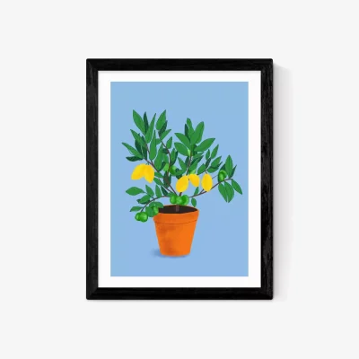 John Lewis EAST END PRINTS Sifa Mustafa 'When Life Gives You Lemons' Framed Print