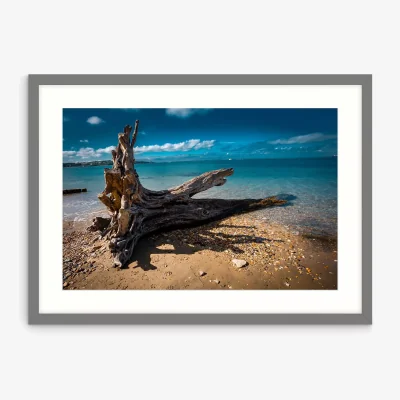 John Lewis Zoe Austin - 'Fallen Shores' Framed Print & Mount, 53.5 x 73.5cm, Blue