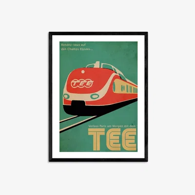 John Lewis EAST END PRINTS Indieprints 'Trans-Europe Express' Framed Print