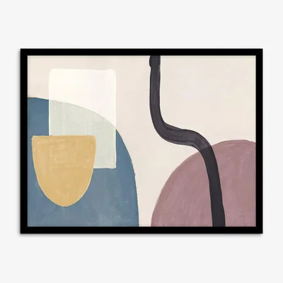John Lewis John Lewis Mary Urban 'Sandy Balance 1' Embellished Framed Print, 63.5 x 83.5cm, Multi