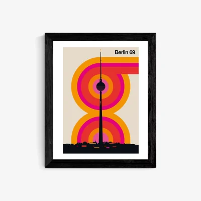John Lewis EAST END PRINTS Bo Lundberg 'Berlin 69' Framed Print