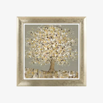 John Lewis John Lewis Sara Otter 'Golden Glow' Framed Print, 70 x 70cm, Blue/Green
