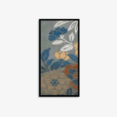 John Lewis British Library - 'Textile Archive III' Framed Print, 83.5 x 43.5cm, Blue/Multi