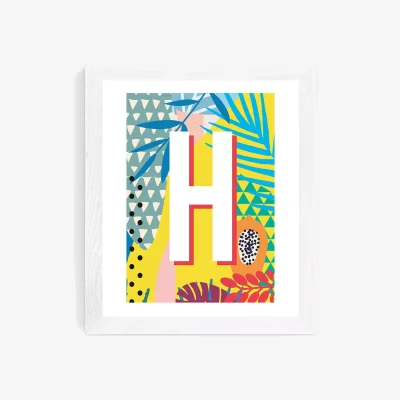 John Lewis EAST END PRINTS Sei and Ru 'H Letter' Framed Print