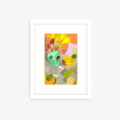 John Lewis Meera Knowles - 'Winter Glow' Framed Print & Mount, 43.5 x 33.5cm, Yellow/Multi